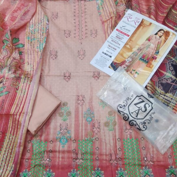ZARA SHAHJAHAN 3PCS EMBROIDERY SUIT - Image 6
